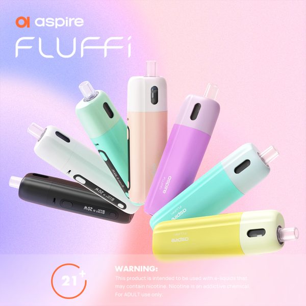 Aspire Fluffi Pod 1500mAh 馬卡龍色系 可調瓦